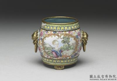 图片[2]-Painted enamel jar with European mother-and-child decoration, Qing dynasty, Qianlong reign (1736-1795)-China Archive